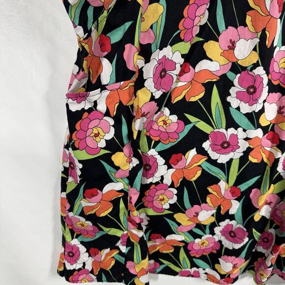 ODDI Floral Puff Half Sleeve Mini Dress Retro Flower Pattern Size Small Pockets - Picture 5 of 12